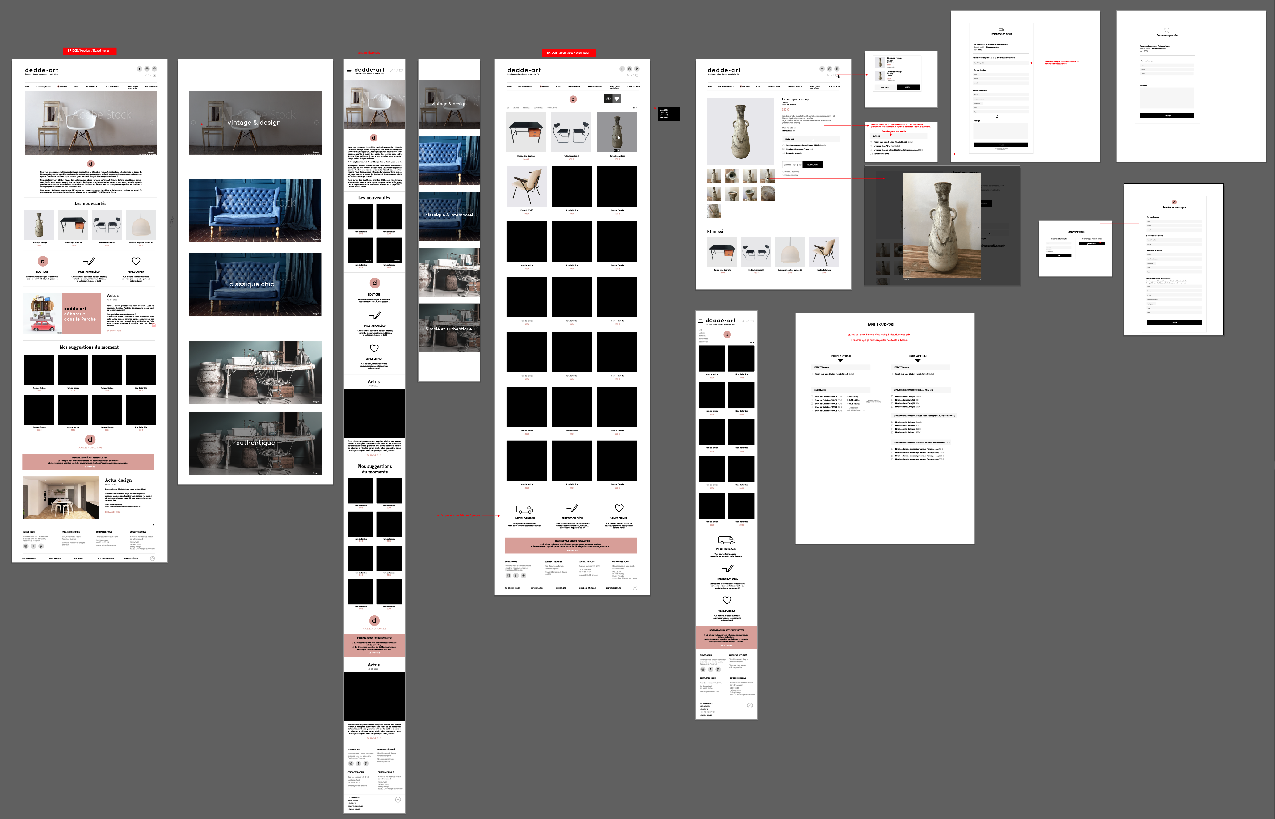 dedde-art maquette site web